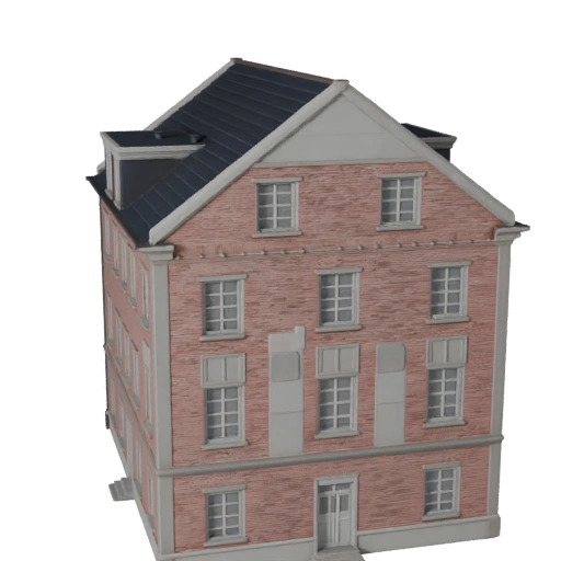 Modelo 3D Casa Colonial - Activo Realista de Archviz para Arquitectura