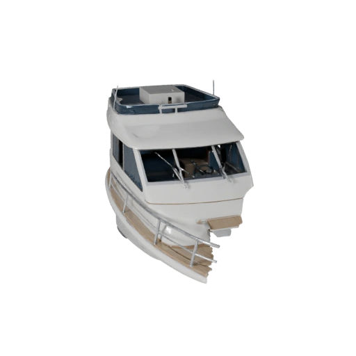 Modelo 3D de Yate Vintage de Alto Poligonaje para Renders de Estudio