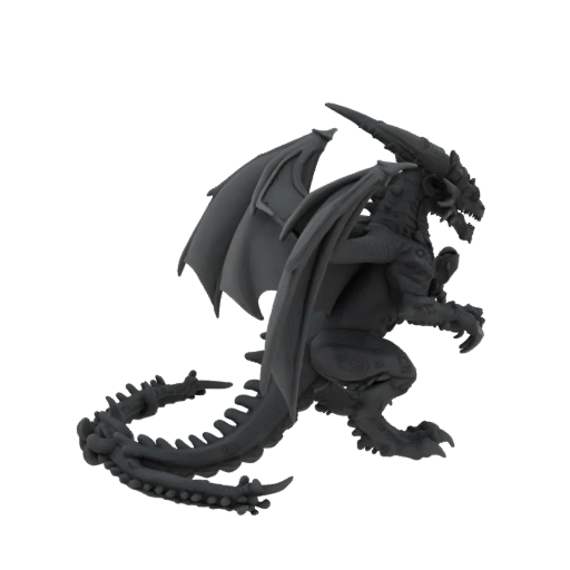 Miniature Dragon Boss Dark Fantasy STL - Perchée