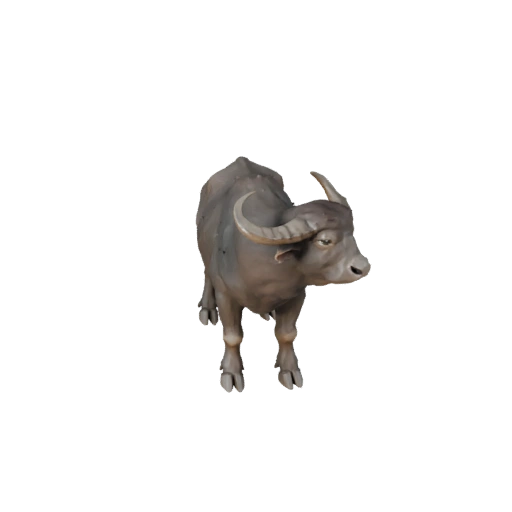 Modèle 3D de Buffle d'Eau Low Poly - Asset de Jeu Unity avec FBX