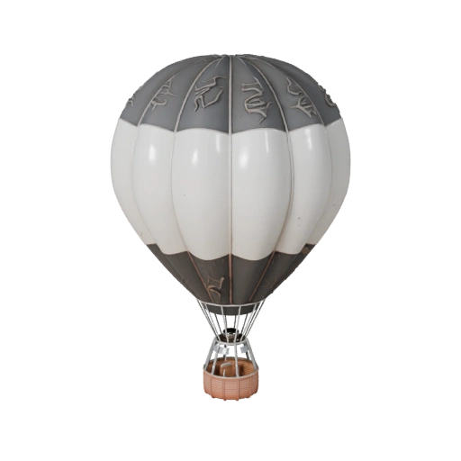 Heißluftballon 3D-Modell für Blender - Renderbereites Asset