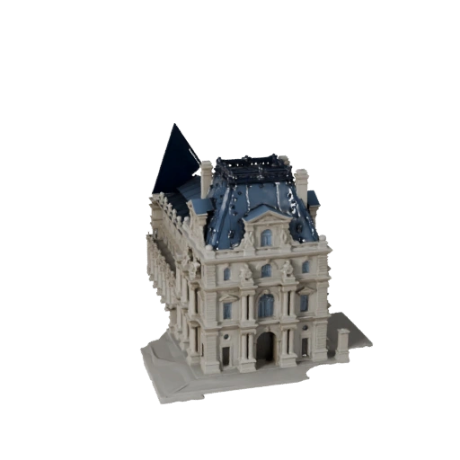 Стеклянная пирамида Лувра 3D модель для Unity - Игровой ресурс для архитектуры