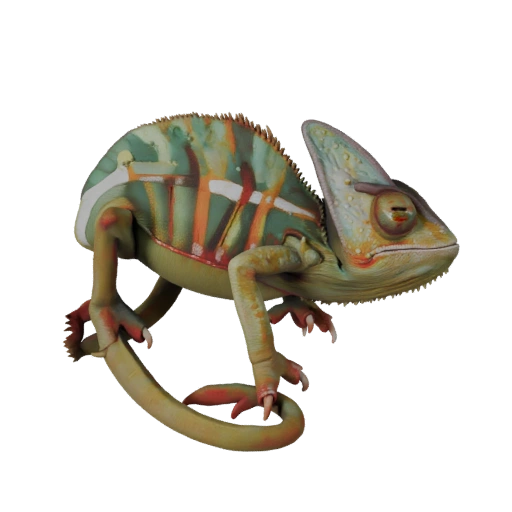 Hohe Poly Chamäleon 3D-Modell - Detailliertes STL-Asset zum Drucken