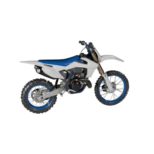 Motocross-Motorrad 3D-Modell für Blender & Spiele - PBR-Asset