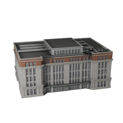 Museum Gebäude 3D Modell für Blender - Render Asset