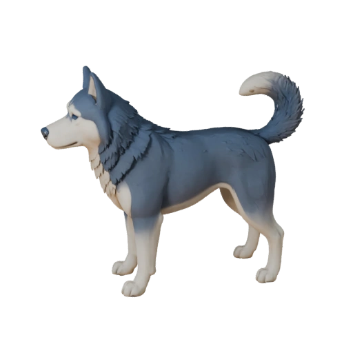 Modèle 3D de Chien Husky Sibérien Haute Poly - Atout STL pour Impression