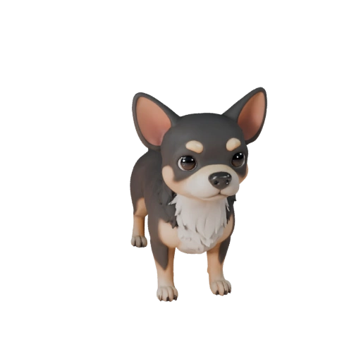 Modèle 3D de Chien Chihuahua Haute Poly - Actif STL Détaillé pour Impression