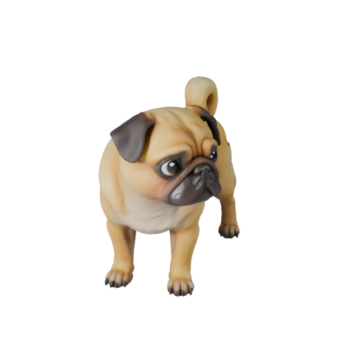 Cartoon Mops 3D Modell - Stilisierte Ressource für Animation | PBR