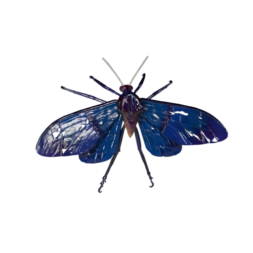 نموذج ثلاثي الأبعاد لـ Luna Moth كرتوني - أصل منمق للرسوم المتحركة | PBR