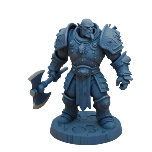 Miniature STL Berserker Orque Dark Fantasy - Debout