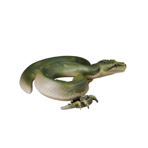 Anaconda Verde Realista 3D Model - Asset PBR Rigged para Juegos
