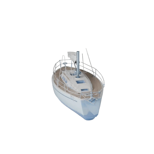 Hohes Poly Segelboot 3D Modell für Studio Renderings PBR Asset