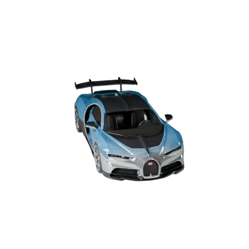 Low Poly Bugatti inspiriertes Hypercar 3D Model für Unity &