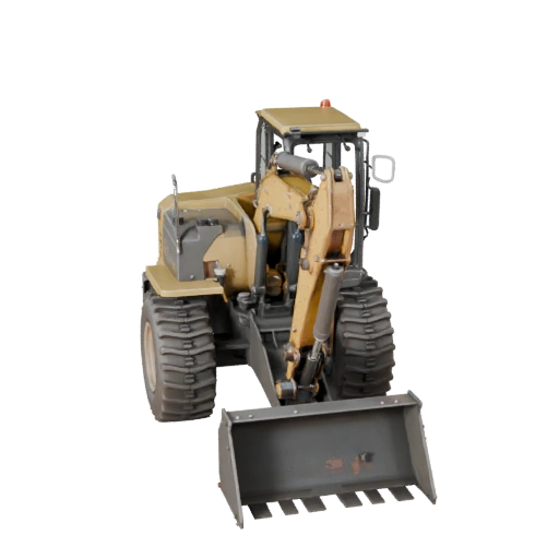 Modelo 3D de Cargadora de Ruedas Listo para Juegos en Tiempo Real - PBR