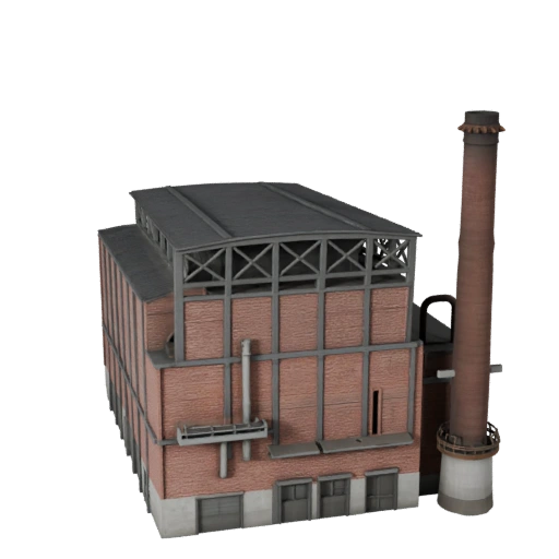 Usine de ciment imprimable STL Modèle 3D - Actif d'échelle imprimable