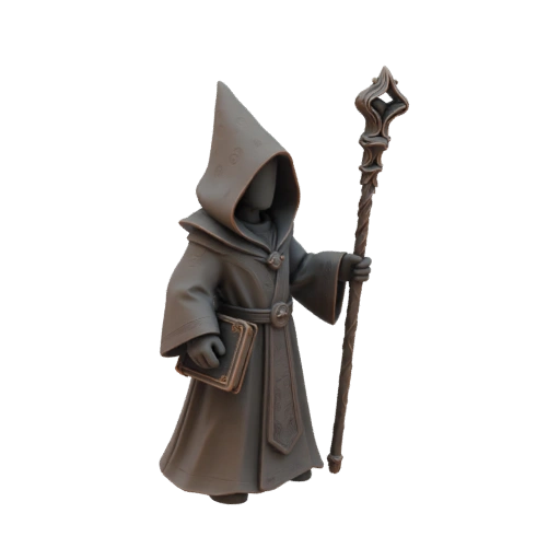 Mittelalterlicher Zauberer Miniatur STL - Tarnkappe