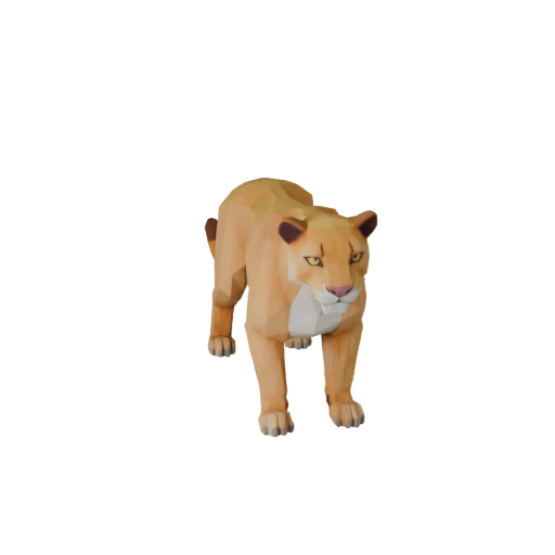 Low Poly Puma 3D Modell - Unity Game Asset mit FBX | Lizenzfrei