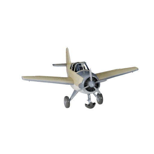 Avión de Hélice 3D para Unity - Activo de Juego Poligonal Bajo