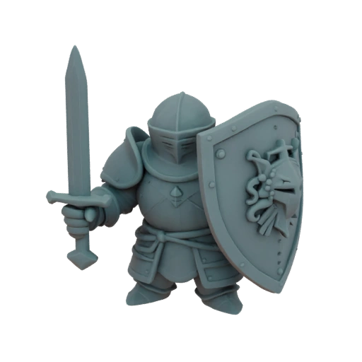 Miniature Paladin Médiéval STL - Exploration