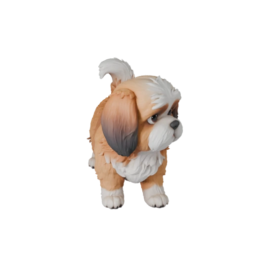 Modèle 3D de Chien Shih Tzu Dessin Animé - Actif Stylisé pour l'Animation