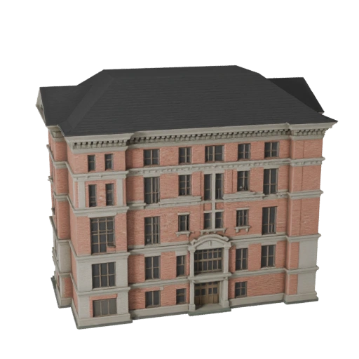 Casa Colonial de Alto Poligonaje 3D para Visualización Arquitectónica