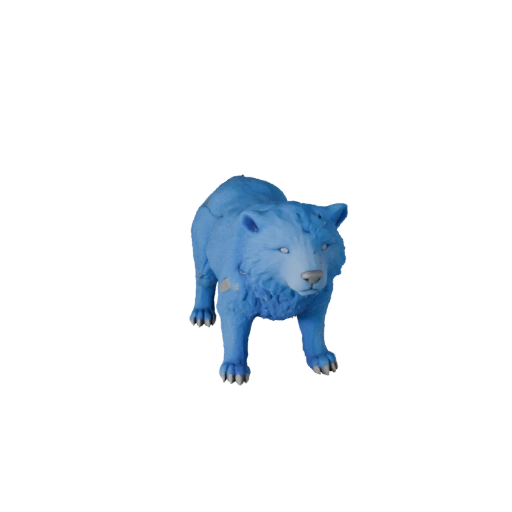 Modelo 3D Azul Ruso Poligonal Bajo - Activo de Juego para Unity con FBX