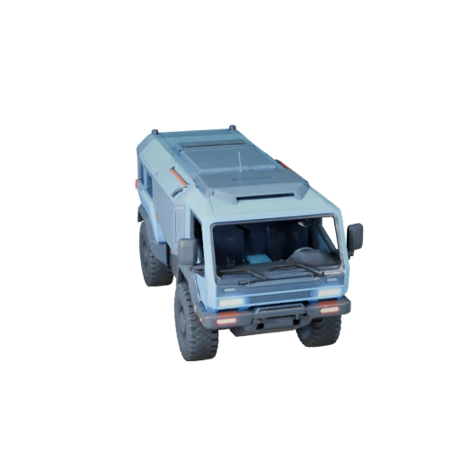 Sci-Fi-LKW 3D-Modell für Blender & Spiele - Realistisches PBR