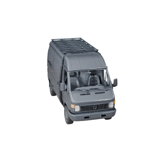 Oldtimer-Lieferwagen 3D-Modell für Blender & Spiele -