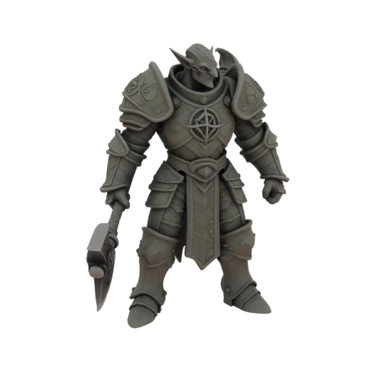 Miniatura STL de Hechicero Tiefling de Fantasía Oscura