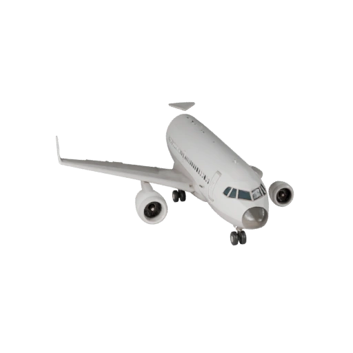 Verkehrsflugzeug 3D-Modell für Blender & Spiele -