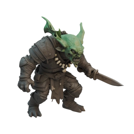 Fantasy Goblin Warrior Miniature STL - Posa Artiglio