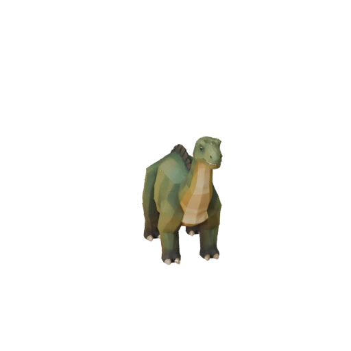 Low Poly Brachiosaurus 3D Modell - Unity Game Asset mit FBX