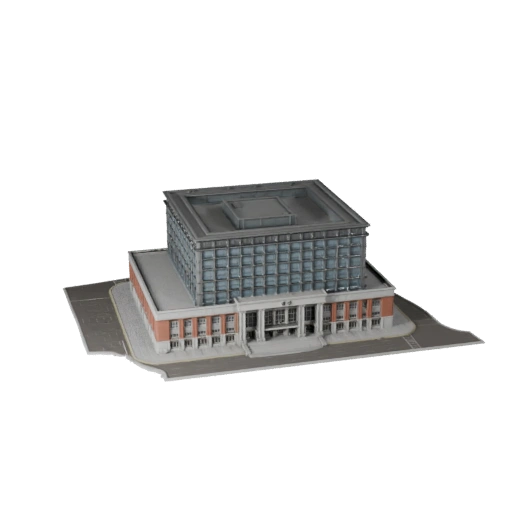 Modello 3D Edificio Biblioteca per Unity - Asset di Gioco per Architettura