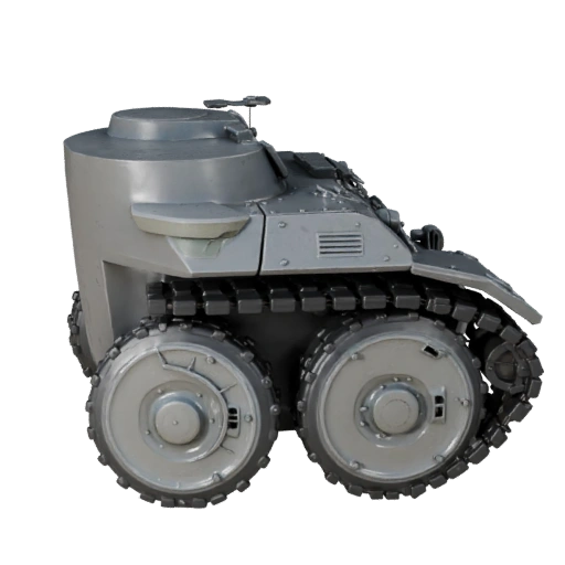 Hoher Poly Panzer 3D Modell für Studio-Renderings PBR-Asset