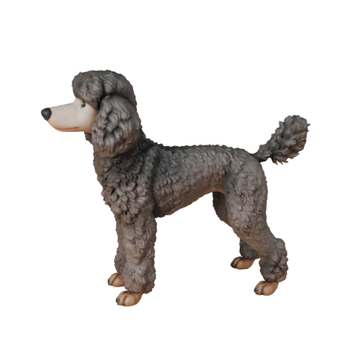 Realistischer Pudelhund 3D-Modell - Rigged PBR Asset für Spiele