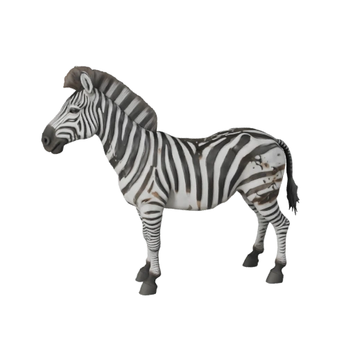 Hohes Poly Zebra 3D-Modell - Detailliertes STL-Asset zum Drucken