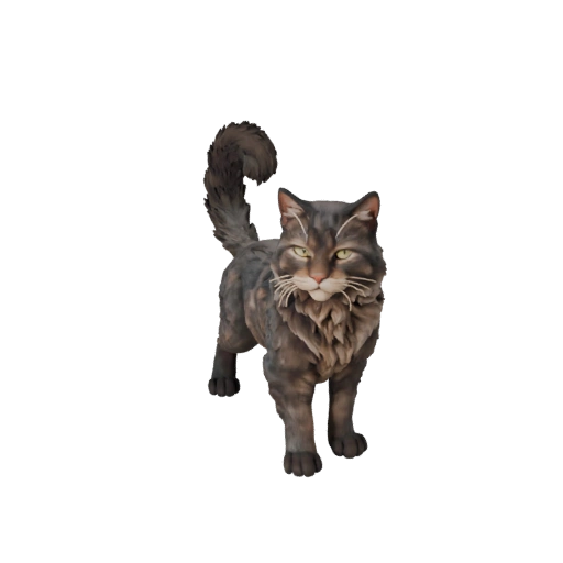 Sibirische Katze 3D-Modell für Blender - PBR-Asset mit Texturen