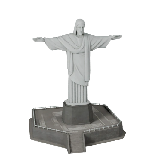 Modèle 3D du Christ Rédempteur - Actif Archviz Réaliste