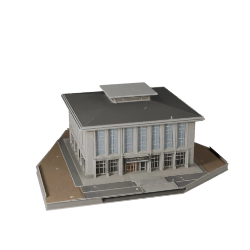 Modelo 3D de Pavilhão Público - Ativo Realista de Archviz
