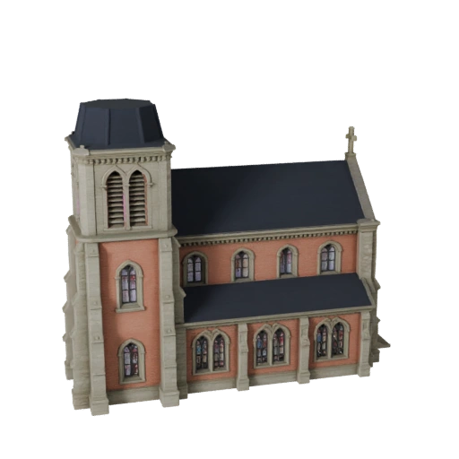 Kirche 3D-Modell für Unity - Spiel-Asset für Architektur