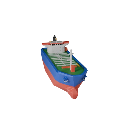 Low Poly Frachtschiff 3D Modell für Unity & Unreal PBR Asset