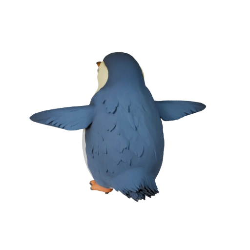 Modello 3D Pinguino Cartone Animato - Asset Stilizzato per Animazione | PBR