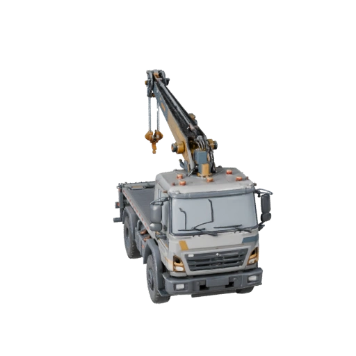 Autokran 3D-Modell für Blender & Spiele - Realistisch PBR