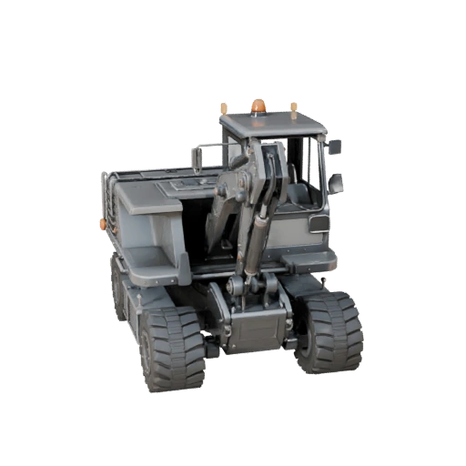 Muldenkipper 3D-Modell für Blender & Spiele - Realistisch PBR
