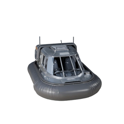 Hohe Poly Rettungshovercraft 3D Modell für Studio-Renderings