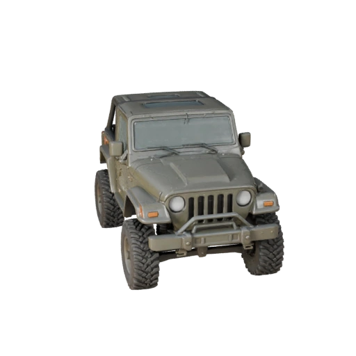 Modelo 3D de Jeep Militar para Unreal Engine - Listo para Juegos