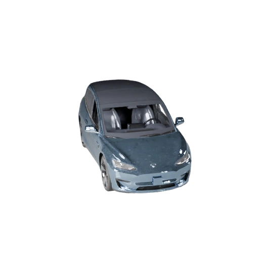 Modelo 3D Sedán Eléctrico Inspirado en Tesla - Juego Poligonal Bajo