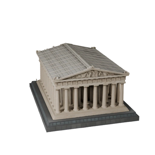 Parthenon 3D Modell für Unity - Spiel-Asset für Architektur