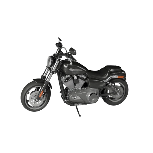 Harley-inspirierte Cruiser-Motorrad 3D-Modell für Einheit