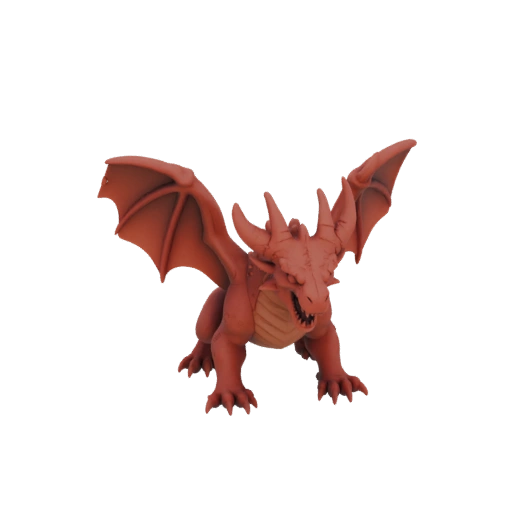 Miniatura STL de Dragón Salvaje de Fantasía para Jefe